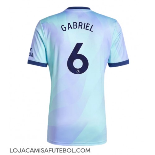 Camisa de Futebol Arsenal Gabriel Magalhaes #6 Equipamento Alternativo 2024-25 Manga Curta